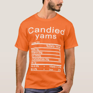 Kanderad gula Nutrition Facts Funny Thanksgiving T Shirt