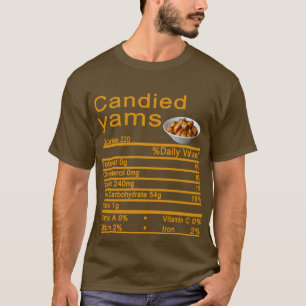 Kanderad gula Nutritionsfakturor Funny Thanksgivin T Shirt