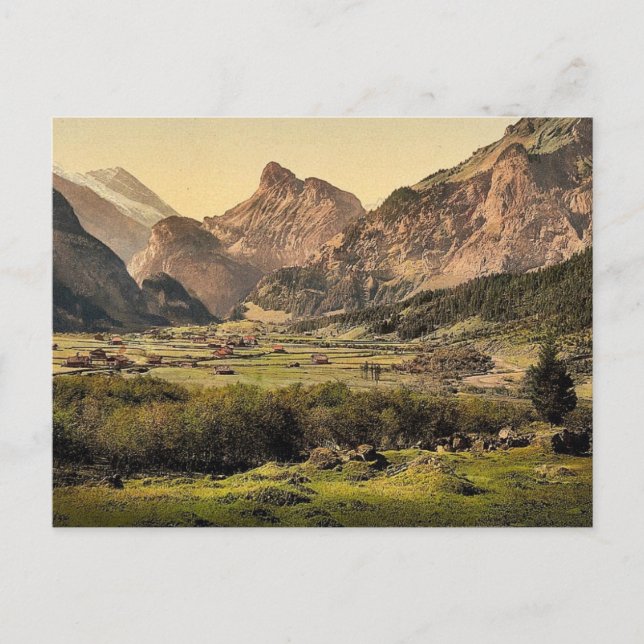 Kandersteg-byn, Bernese Oberland, Schweiz Vykort (Framsida)