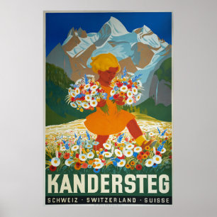 Kandersteg Schweitz, reser affischen Poster
