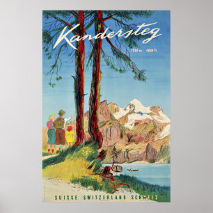 Kandersteg Schweitz, reser affischen Poster