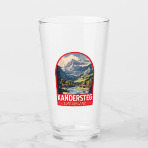 Kandersteg Schweiz Travel Art Emblem Glaskopp