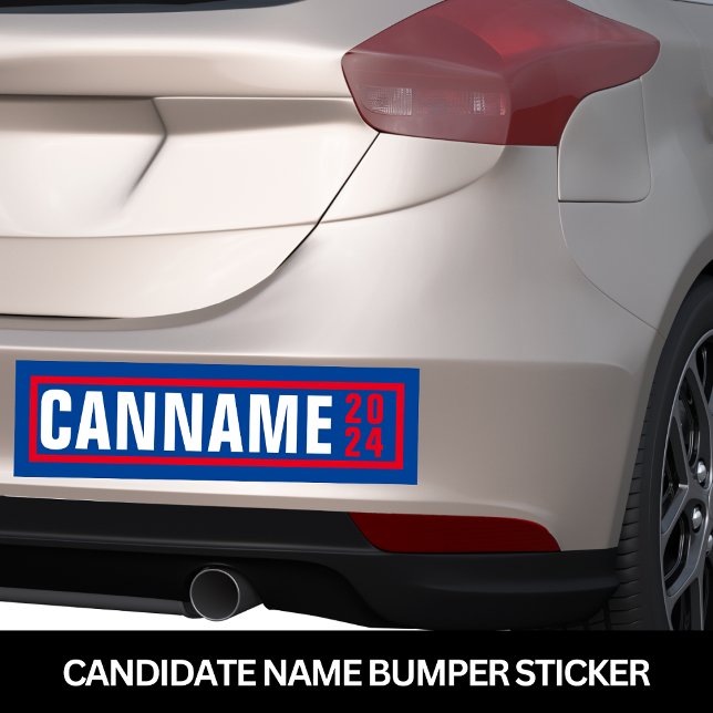 Kandidaten Namn inför valet 2024 Bildekal (Candidate Name For 2024 Election Bumper Sticker)