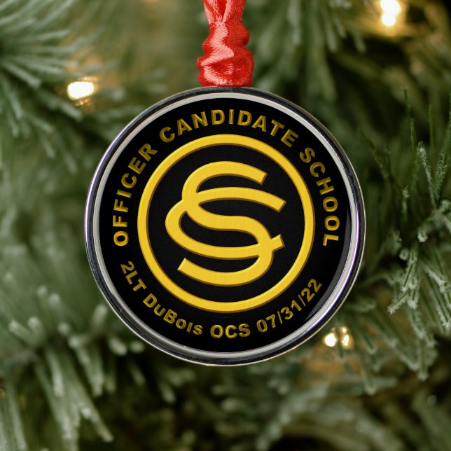 Kandidatskola för arméofficer julgransprydnad metall (Träd)