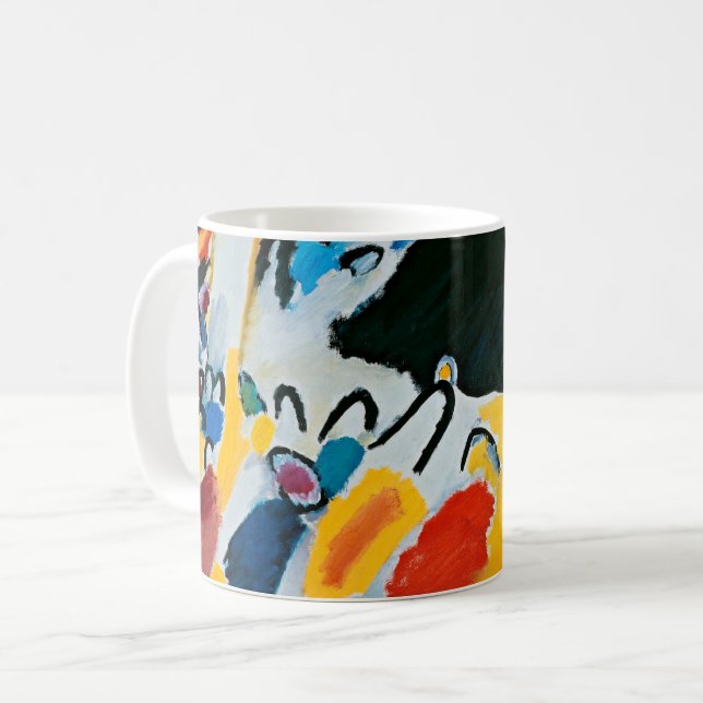Kandinski Impression III Konsert Abstrakt Målning Kaffemugg (Framsida vänster)