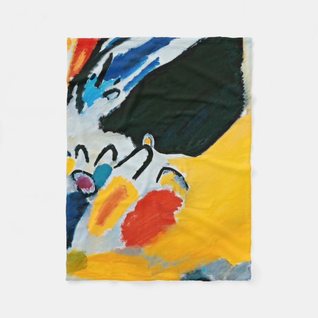 Kandinski Impression III Konsert Abstrakt Painting Fleecefilt (Framsidan)
