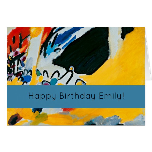 Kandinski Impression III Konsert Abstrakt Painting Hälsningskort (Framsidan Horizontal)