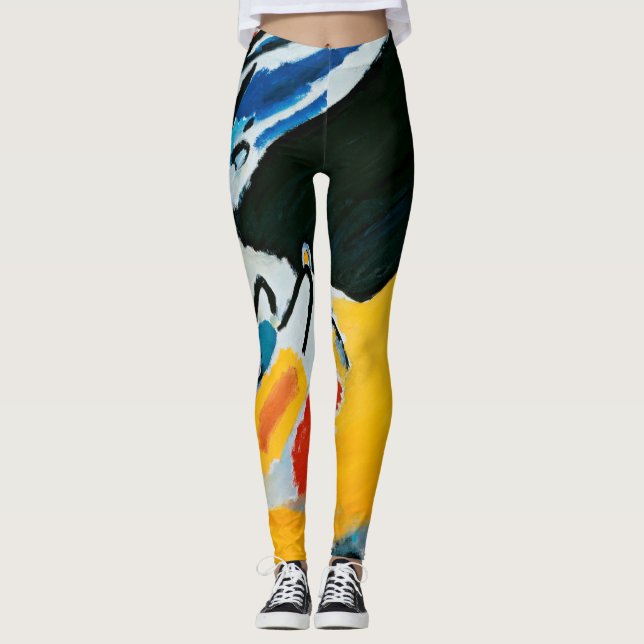 Kandinski Impression III Konsert Abstrakt Painting Leggings (Framsida)