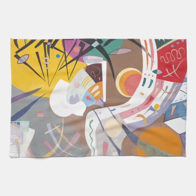 Kandinskijs dominanta kurvAbstrakt Kökshandduk (Horisontell)