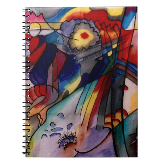 Kandinsky 1913 Abstrakt Painting Anteckningsbok Med Spiral (Framsidan)
