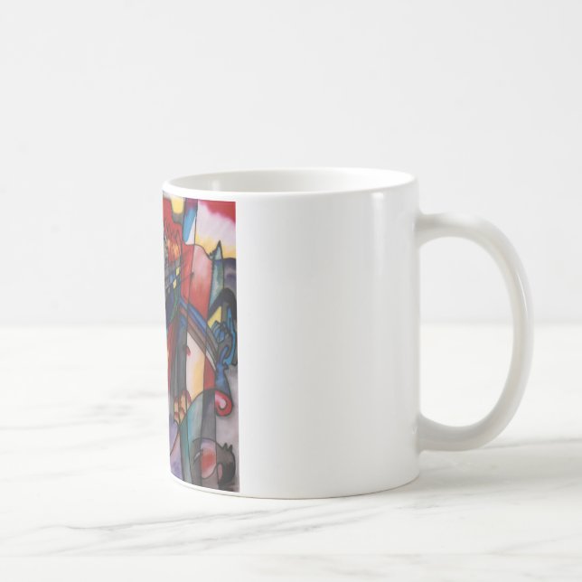 Kandinsky 1913 Abstrakt Painting Kaffemugg (Höger)