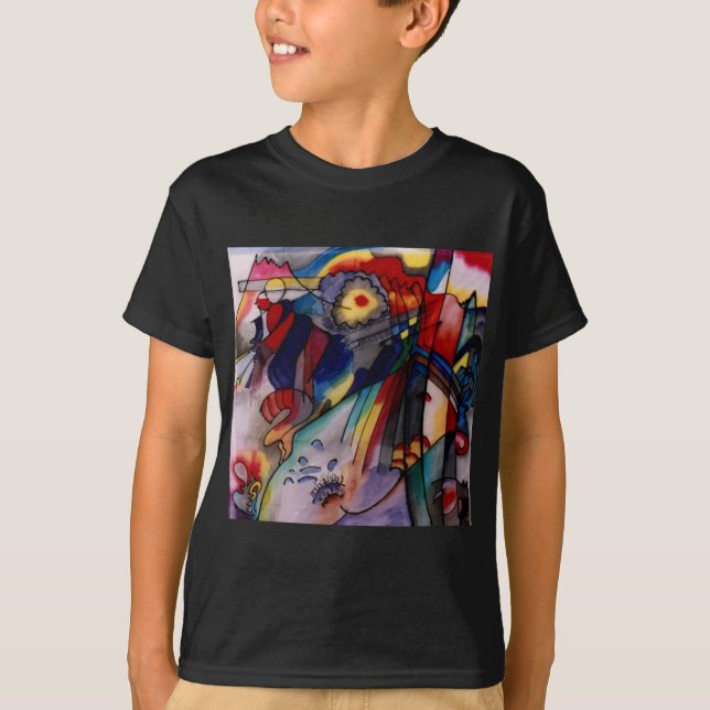 Kandinsky 1913 Abstrakt Painting T-shirt (Framsida)