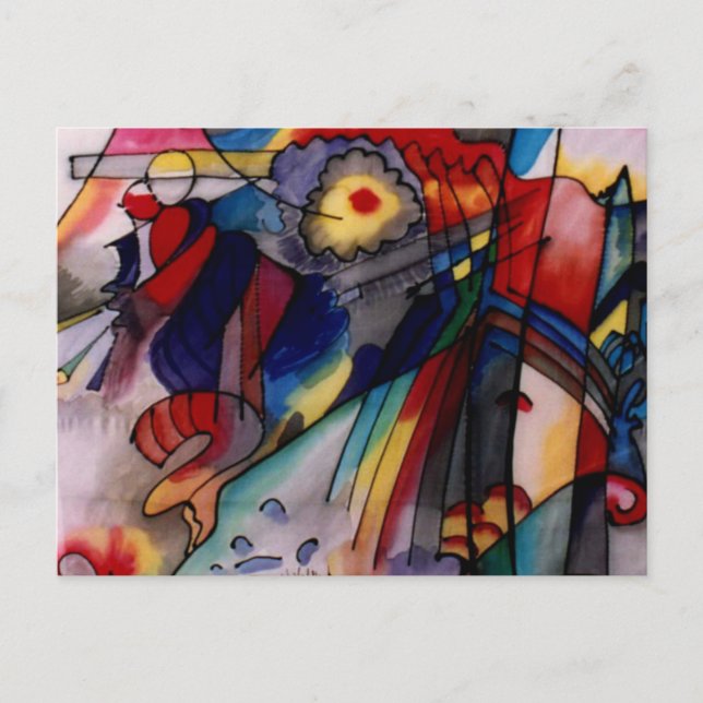 Kandinsky 1913 Abstrakt Painting Vykort (Framsida)