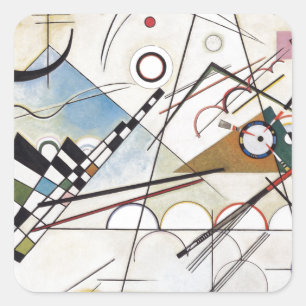 Kandinsky 1923/disposition viii/pixdezines fyrkantigt klistermärke