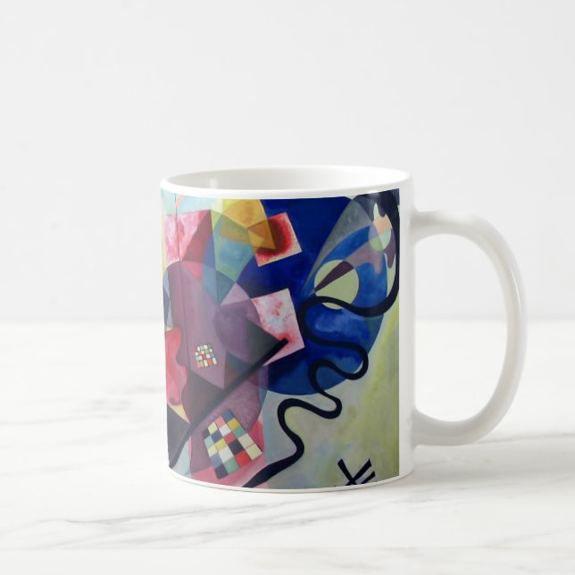 Kandinsky 1925/gult/röd/blå/bildpunkter kaffemugg (Höger)
