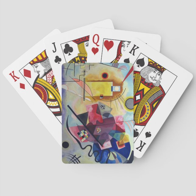 Kandinsky 1925 Painting Gult Red Blue Casinokort (Baksidan)