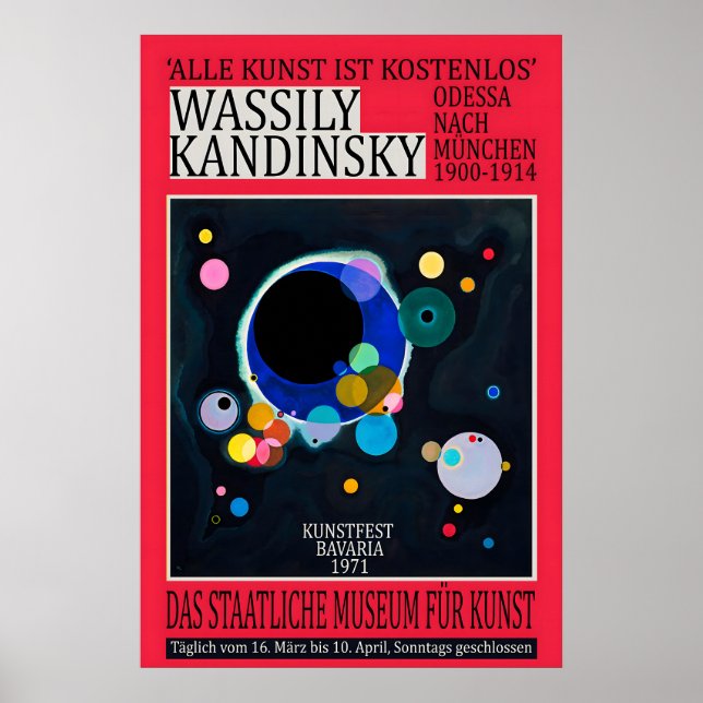 Kandinsky 1971 utställning affisch Abstrakt (Framsidan)