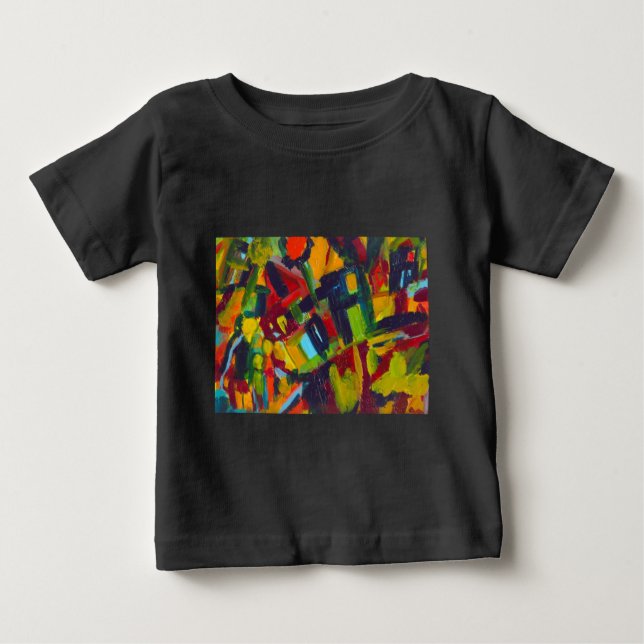 Kandinsky 304 Colorful Abstrakt Artwork T-shirt (Framsida)