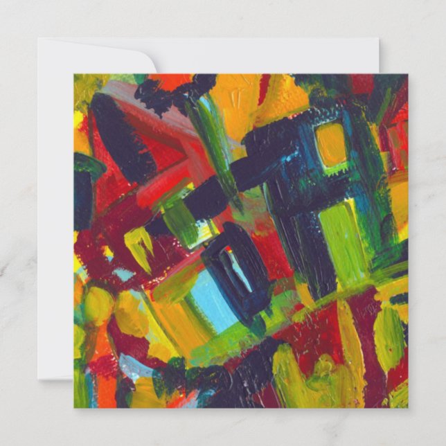 Kandinsky '304' färglös Abstrakt Painting (Framsida)