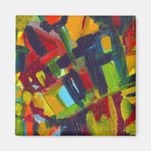 Kandinsky '304' färglös Abstrakt Painting Magnet