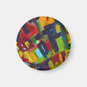Kandinsky '304' färglös Abstrakt Painting Magnet
