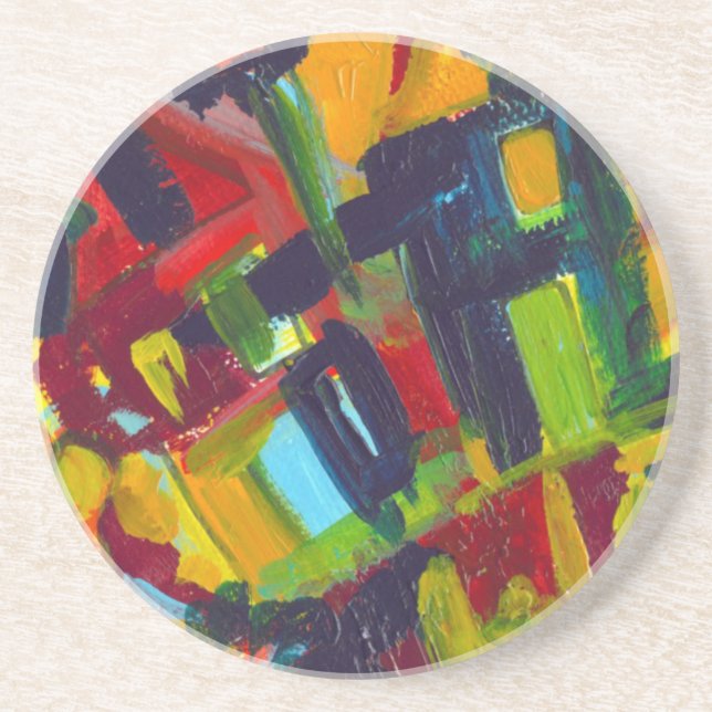 Kandinsky '304' färglös Abstrakt Painting Underlägg (Framsidan)