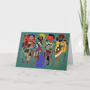 Kandinsky - 4 figurer på 3 rutor kort
