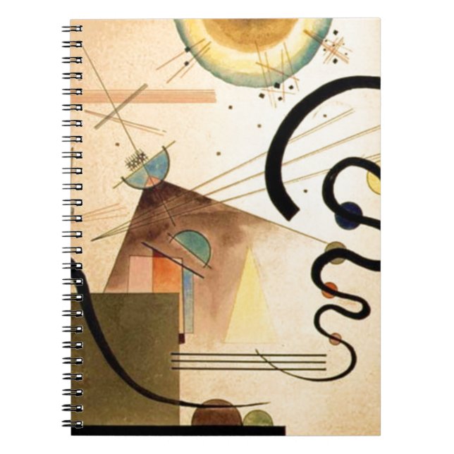Kandinsky Abstrakt Anteckningsbok Med Spiral (Framsidan)