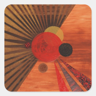 Kandinsky Abstrakt art Fyrkantigt Klistermärke