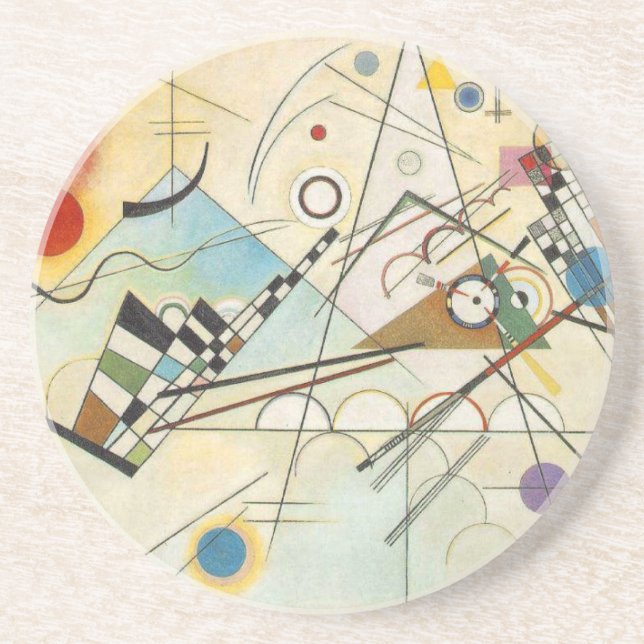 Kandinsky Abstrakt art Underlägg Sandsten (Framsidan)