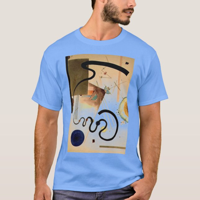 Kandinsky Abstrakt Artwork Carolina Blue T Shirt (Framsida)