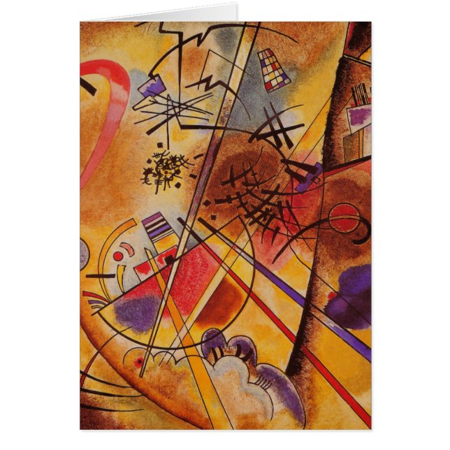 Kandinsky Abstrakt Artwork Hälsningskort (Framsidan)
