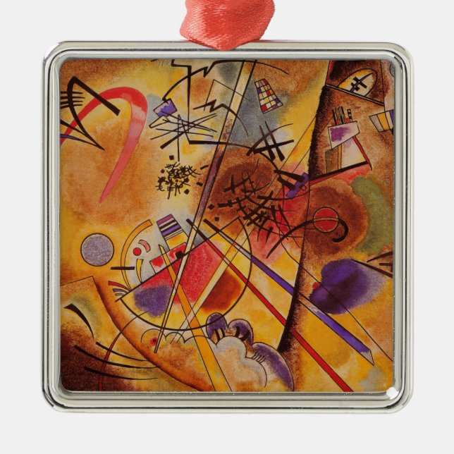 Kandinsky Abstrakt Artwork Julgransprydnad Metall (Framsidan)