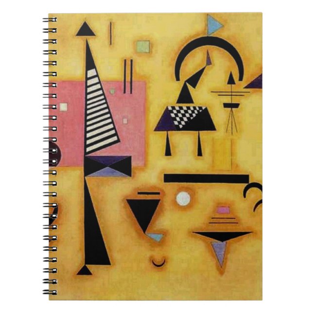 Kandinsky Abstrakt Avgörande geometriska former fö Anteckningsbok Med Spiral (Framsidan)