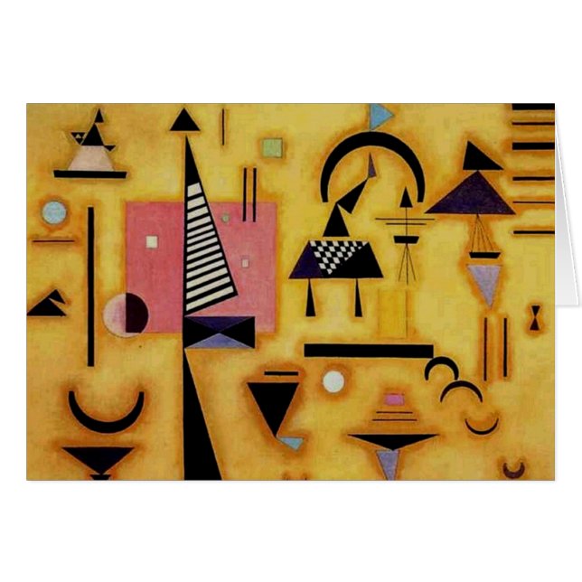 Kandinsky Abstrakt Avgörande geometriska former fö Hälsningskort (Framsidan Horizontal)