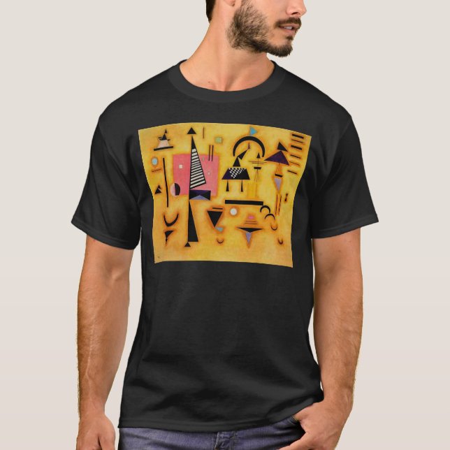 Kandinsky Abstrakt Avgörande geometriska former fö Tee Shirt (Framsida)
