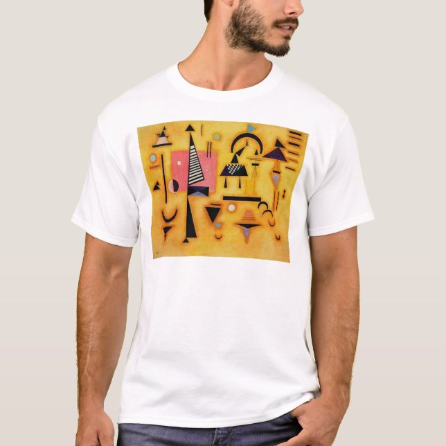Kandinsky Abstrakt Avgörande geometriska former fö Tee Shirt (Framsida)