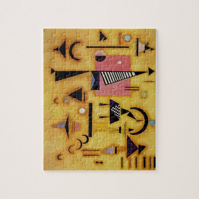 Kandinsky Abstrakt Avgörande geometriska Rosor Pussel (Vertikal)
