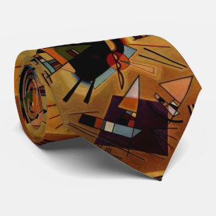 Kandinsky Abstrakt Black Violet Neck Tie Slips