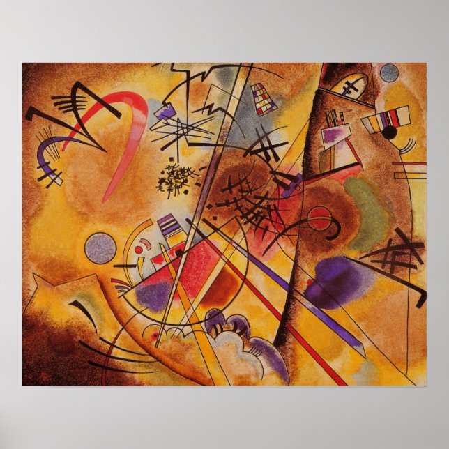 Kandinsky Abstrakt Circles Canvas Painting Artwork Poster (Framsidan)