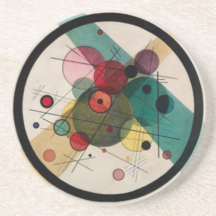 Kandinsky Abstrakt Circles i en cirkel Underlägg