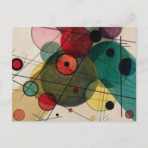 Kandinsky Abstrakt Circles in a Circle Postcard Vykort