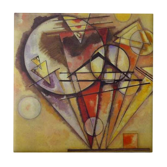 Kandinsky Abstrakt Circles Kakelplatta (Framsidan)