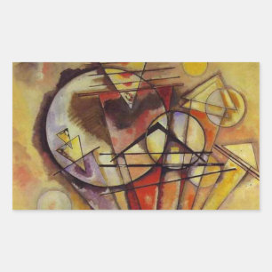 Kandinsky Abstrakt Circles Rektangulärt Klistermärke