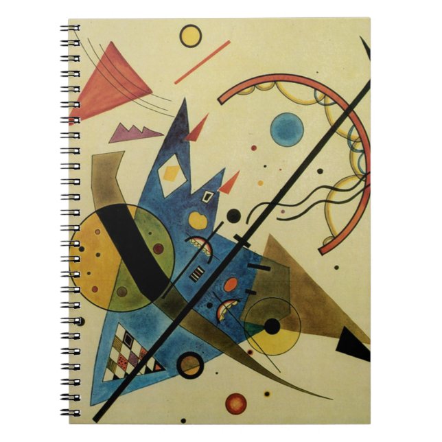 Kandinsky Abstrakt Circles Shapes Anteckningsbok Med Spiral (Framsidan)