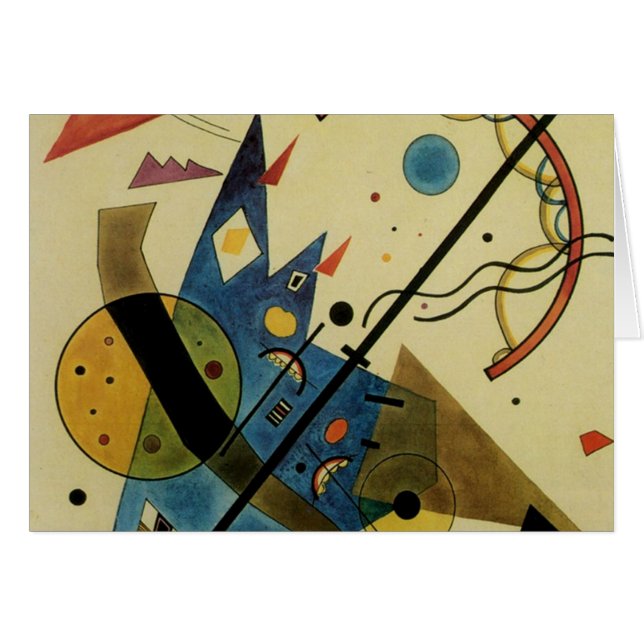 Kandinsky Abstrakt Circles Shapes Hälsningskort (Framsidan Horizontal)