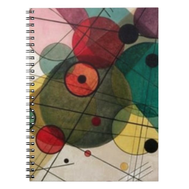 Kandinsky Abstrakt Circles Spiral Photo Notebook Anteckningsbok (Framsidan)
