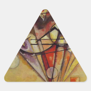 Kandinsky Abstrakt Circles Triangelformat Klistermärke