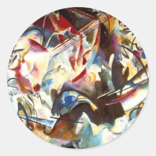 Kandinsky Abstrakt Composition VI Runt Klistermärke