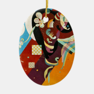 Kandinsky Abstrakt Compositon IX Julgransprydnad Keramik